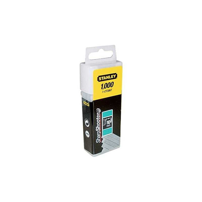 Stanley 1-CT306T Set 1000 Capse pentru cabluri, tip CT300, 10mm