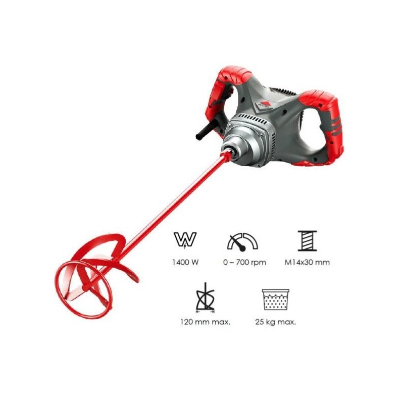 Mixer / amestecator pt. adezivi / mortar 1400W, Semi-Profesional, RUBIMIX-8 Easy Pro 230V 50/60HZ - RUBI-16903