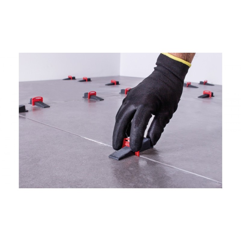 Distantiere Autonivelare Clipsuri Delta pt. nivelare placi ceramice 1mm, 100buc. - RUBI-2850