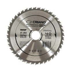 Disc Premium TCT - panza de fierastrau circular pentru taiat lemn, 190x30/25.4/20 cu 40 dinti din carbura de tungsten (vidia) -