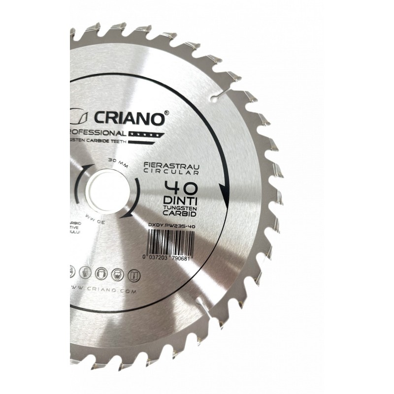 Disc Premium TCT - panza de fierastrau circular pentru taiat lemn, 235x30/25,4/20 cu 40 dinti din carbura de tungsten (vidia) - Disc Premium TCT - panza de fierastrau circular pentru taiat lemn, 235x30/25,4/20 cu 40 dinti din carbura de tungsten (vidia) -