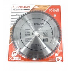 Disc Premium TCT - panza de fierastrau circular pentru taiat lemn, 305x30/25,4/20 cu 60 dinti din carbura de tungsten (vidia) -