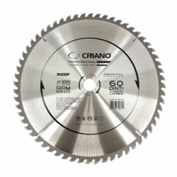 Disc Premium TCT - panza de fierastrau circular pentru taiat lemn, 355x30/25,4/20 cu 60 dinti din carbura de tungsten (vidia) -