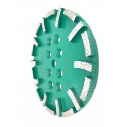 Disc cu segmenti diamantati pt. slefuire pardoseli - segment dur - Verde - 250 mm - prindere 19mm - DXDY.8500.250.23