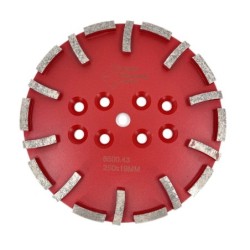 Disc cu segmenti diamantati pt. slefuire pardoseli - segment mediu - Rosu - 250 mm - prindere 19mm - DXDY.8500.250.43