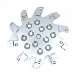 Disc stea cu segmenti diamantati pt. slefuire pardoseli - segment 10 buc DPC - 250 mm - prindere 19mm - DXDY.8501.250.75.010-R