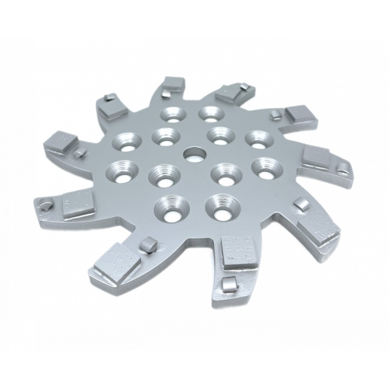 Disc stea cu segmenti diamantati pt. slefuire pardoseli - segment 10 buc DPC - 250 mm - prindere 19mm - DXDY.8501.250.75.010-R