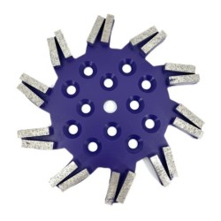 Disc stea cu segmenti diamantati pt. slefuire pardoseli - segment dur - Albastru - 250 mm - prindere 19mm - DXDY.8501.250.11.23