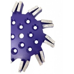 Disc stea cu segmenti diamantati pt. slefuire pardoseli - segment dur - Albastru - 250 mm - prindere 19mm - DXDY.8501.250.11.23