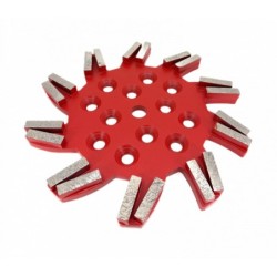 Disc stea cu segmenti diamantati pt. slefuire pardoseli - segment fin - Rosu - 250 mm - prindere 19mm - DXDY.8501.250.11.63