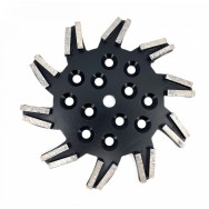 Disc stea cu segmenti diamantati pt. slefuire pardoseli - segment foarte fin - Negru - 250 mm - prindere 19mm - DXDY.8501.250.11