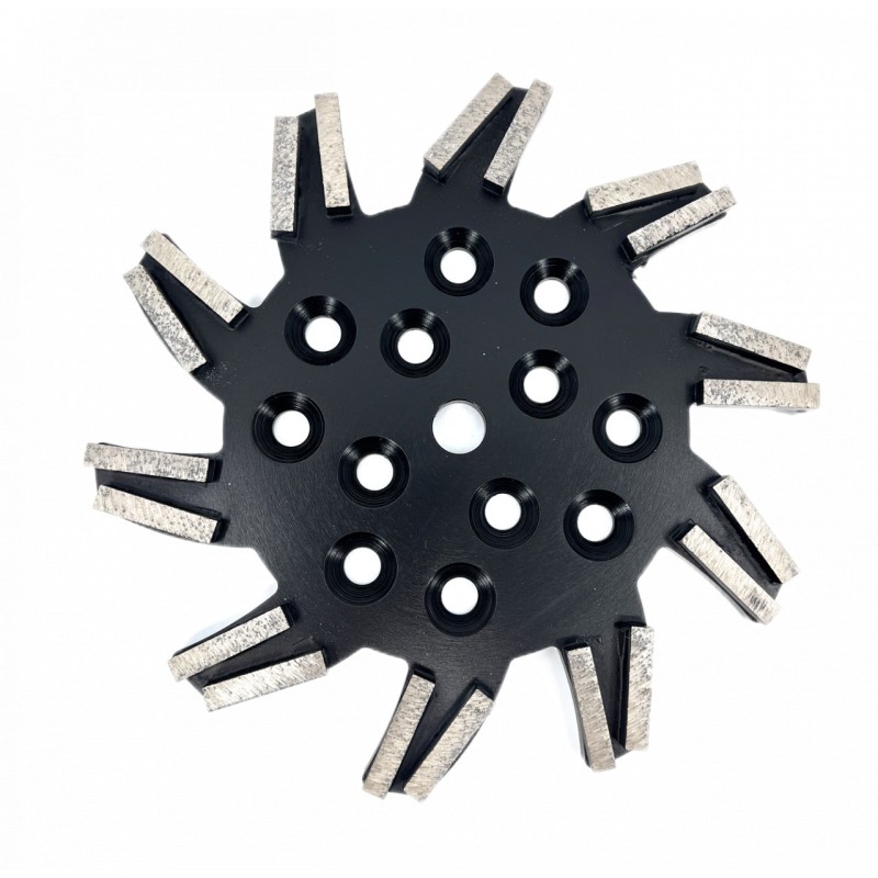 Disc stea cu segmenti diamantati pt. slefuire pardoseli - segment foarte fin - Negru - 250 mm - prindere 19mm - DXDY.8501.250.11
