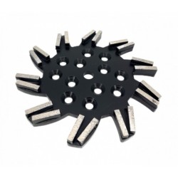 Disc stea cu segmenti diamantati pt. slefuire pardoseli - segment foarte fin - Negru - 250 mm - prindere 19mm - DXDY.8501.250.11