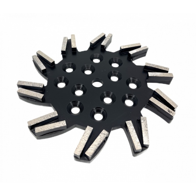 Disc stea cu segmenti diamantati pt. slefuire pardoseli - segment foarte fin - Negru - 250 mm - prindere 19mm - DXDY.8501.250.11