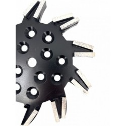 Disc stea cu segmenti diamantati pt. slefuire pardoseli - segment foarte fin - Negru - 250 mm - prindere 19mm - DXDY.8501.250.11