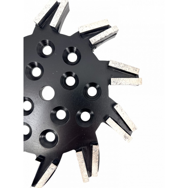 Disc stea cu segmenti diamantati pt. slefuire pardoseli - segment foarte fin - Negru - 250 mm - prindere 19mm - DXDY.8501.250.11