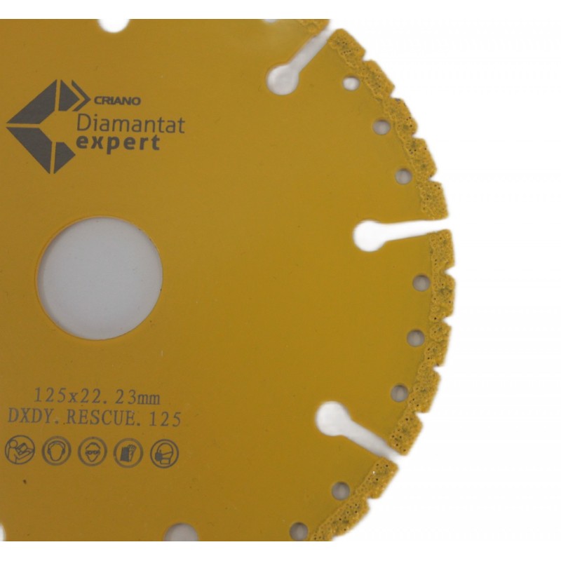 Disc DiamantatExpert pt. Descarcerare - Metal / Universal 125x22.2 (mm) Premium - DXDY.RESCUE.125