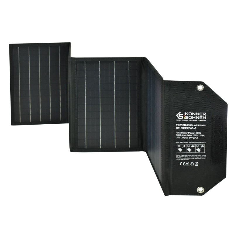 Panou solar portabil din siliciu monocristalin 28W - KS-SP28W-4