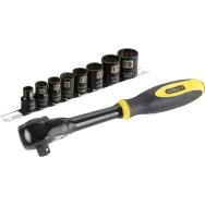 Stanley 0-94-606 Set 3/8 sfm de 9 tubulare cu clichet