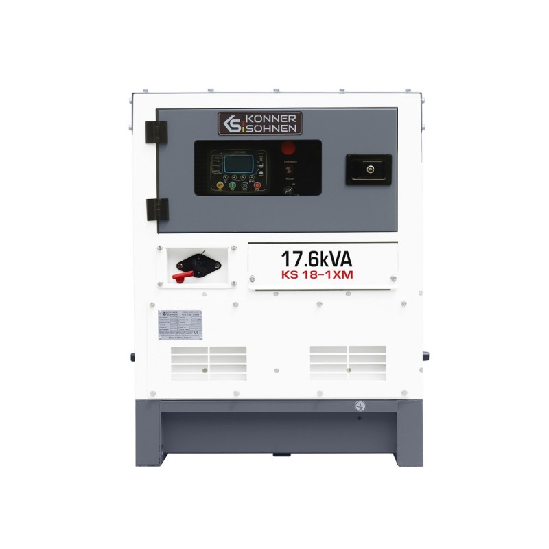 Generator de curent 17.6 kVA diesel - Heavy Duty - insonorizat - Konner & Sohnen - KS-18-1XM