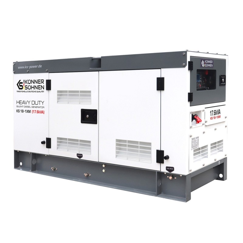 Generator de curent 17.6 kVA diesel - Heavy Duty - insonorizat - Konner & Sohnen - KS-18-1XM