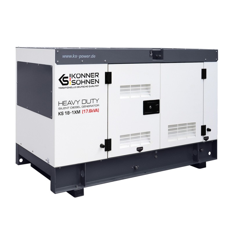 Generator de curent 17.6 kVA diesel - Heavy Duty - insonorizat - Konner & Sohnen - KS-18-1XM