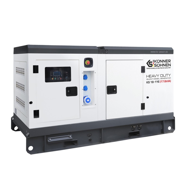 Generator de curent 17.6 kVA diesel - Heavy Duty - insonorizat - Konner & Sohnen - KS-18-1YE