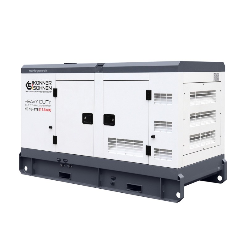 Generator de curent 17.6 kVA diesel - Heavy Duty - insonorizat - Konner & Sohnen - KS-18-1YE