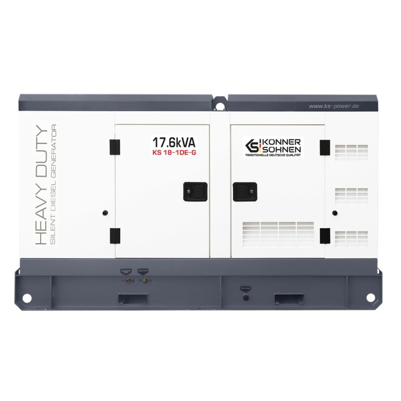 Generator de curent 17.6 kVA diesel - Heavy Duty - insonorizat - Konner & Sohnen - KS-18-1DE-G