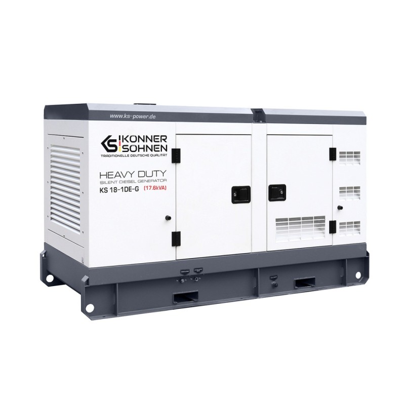 Generator de curent 17.6 kVA diesel - Heavy Duty - insonorizat - Konner & Sohnen - KS-18-1DE-G