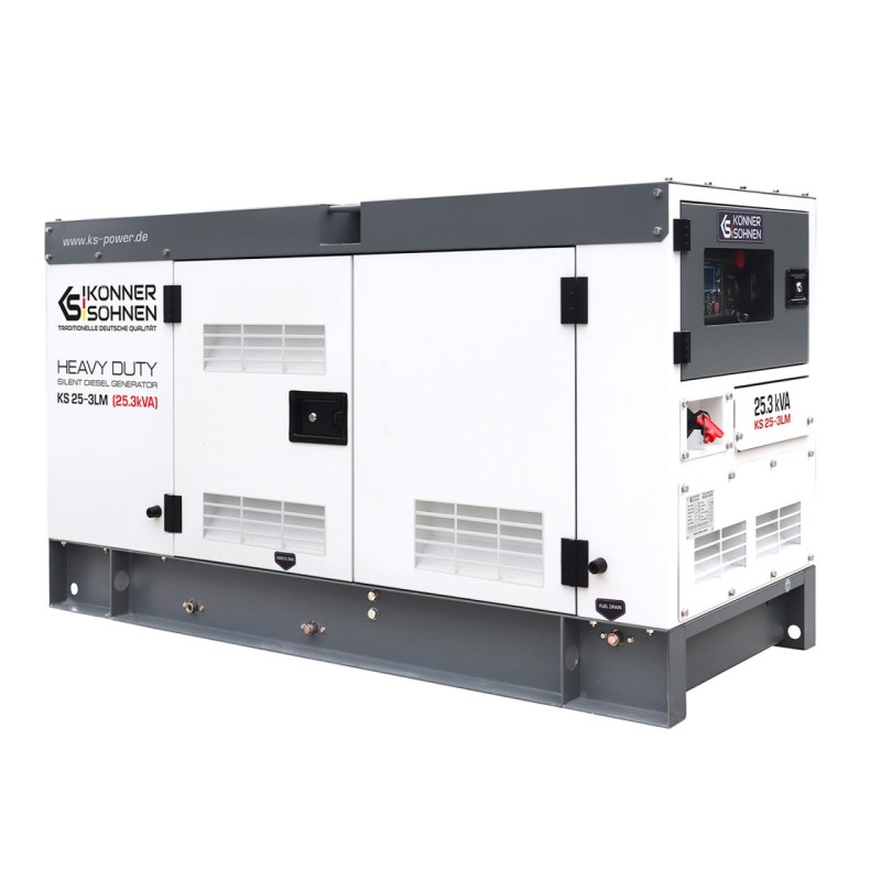 Generator de curent 25.3 kVA diesel - Heavy Duty - insonorizat - Konner & Sohnen - KS-25-3LM