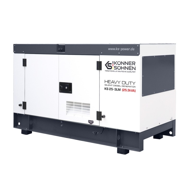 Generator de curent 25.3 kVA diesel - Heavy Duty - insonorizat - Konner & Sohnen - KS-25-3LM