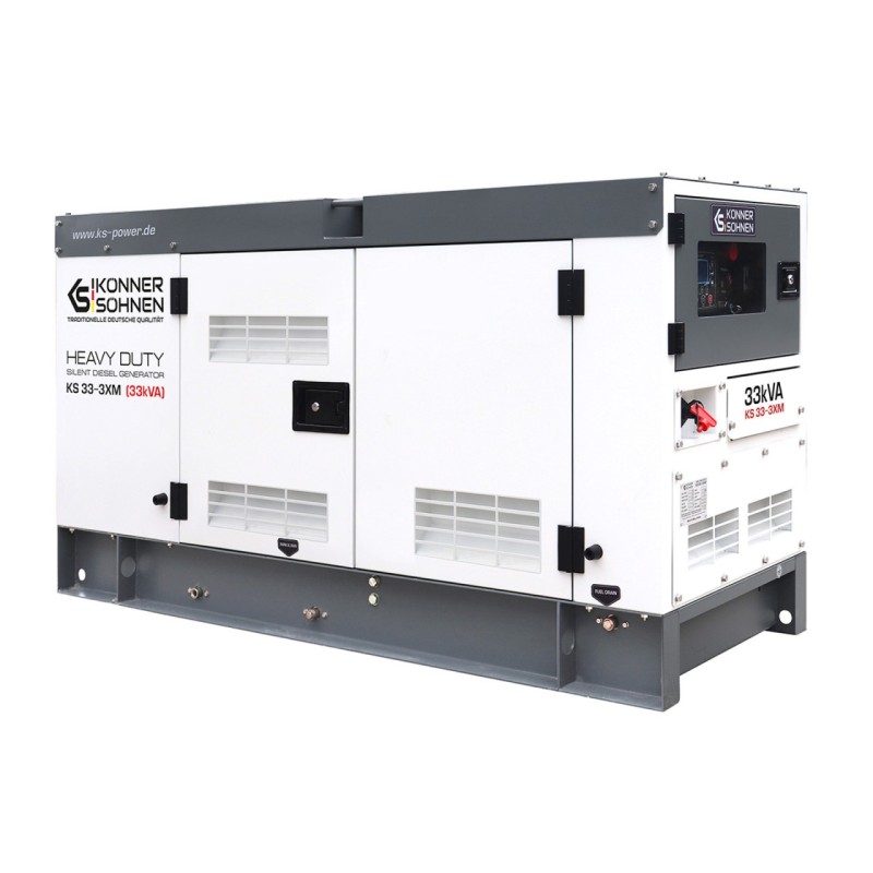 Generator de curent 33 kVA diesel - Heavy Duty - insonorizat - Konner & Sohnen - KS-33-3XM