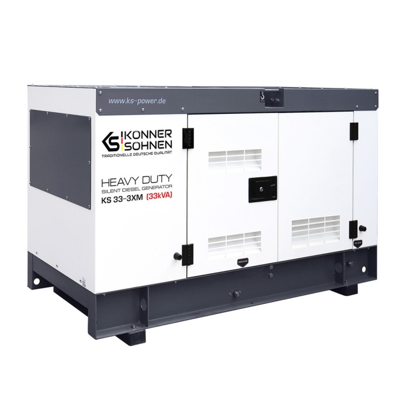 Generator de curent 33 kVA diesel - Heavy Duty - insonorizat - Konner & Sohnen - KS-33-3XM