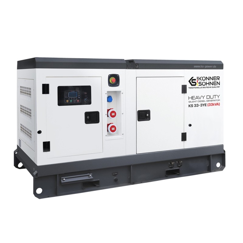 Generator de curent 33 kVA diesel - Heavy Duty - insonorizat - Konner & Sohnen - KS-33-3YE