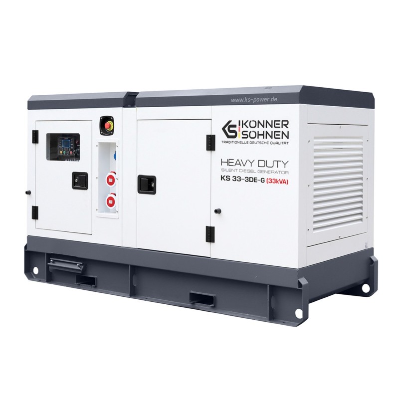 Generator de curent 33 kVA diesel - Heavy Duty - insonorizat - Konner & Sohnen - KS-33-3DE-G