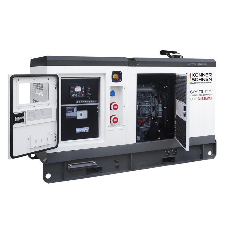 Generator de curent 33 kVA diesel - Heavy Duty - insonorizat - Konner & Sohnen - KS-33-3DE-G