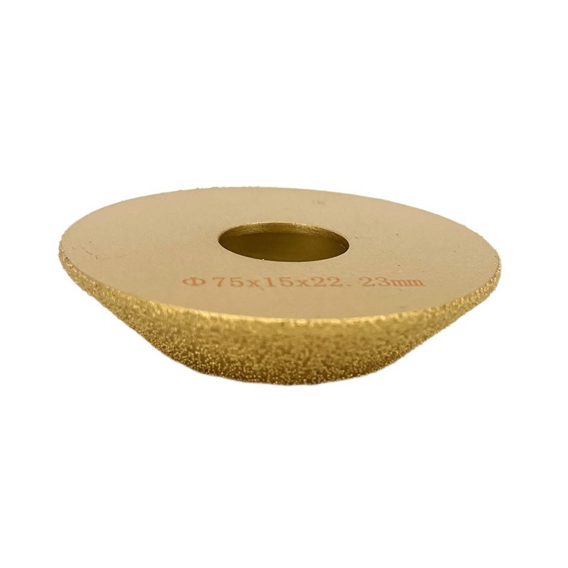 Freza diamantata pentru profilare granit, marmura, gresie, Profil Bizot Jolly, 75x22,23 #45 - DXDY.FPP.BVL15