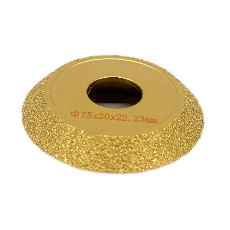 Freza diamantata pentru profilare granit, marmura, gresie, Profil V, 75x22,23 #45 - DXDY.FPP.V1