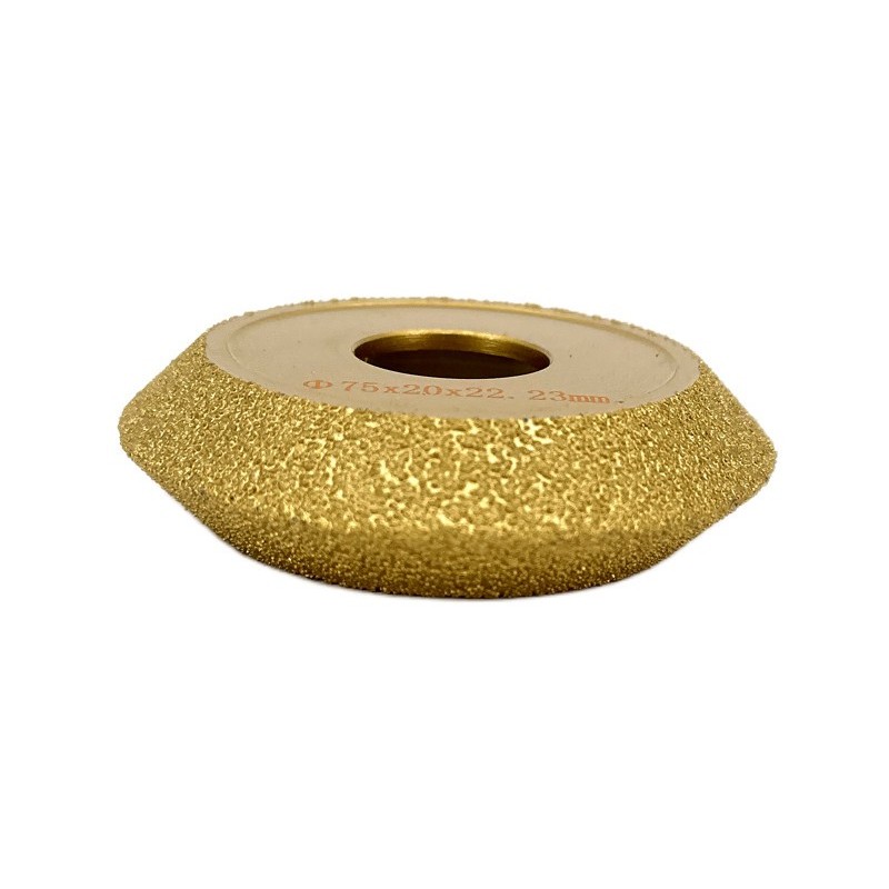 Freza diamantata pentru profilare granit, marmura, gresie, Profil V, 75x22,23 #45 - DXDY.FPP.V1