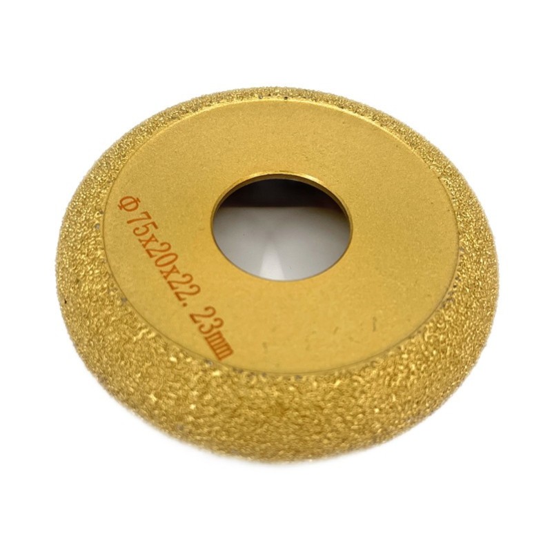 Freza diamantata pentru profilare granit, marmura, gresie, Profil Semicerc Interior, 75x22,23 #45 - DXDY.FPP.C20