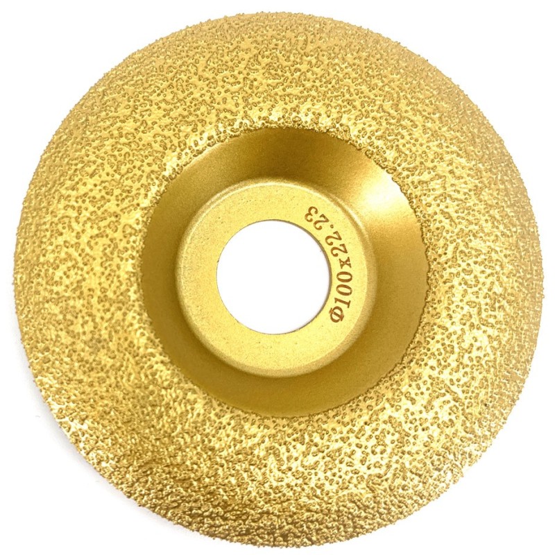 Disc diamantat curbat pentru slefuiri si sanfren in placi 100x22,23 (mm) Granulatie #45 - DXDY.4047.100.45 Disc diamantat curbat pentru slefuiri si sanfren in placi 100x22,23 (mm) Granulatie #45 - DXDY.4047.100.45