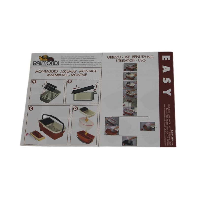 Kit Galeata Easy cu burete Sweepex si accesorii pt. curatat rosturi - Raimondi-436EASYKIT18