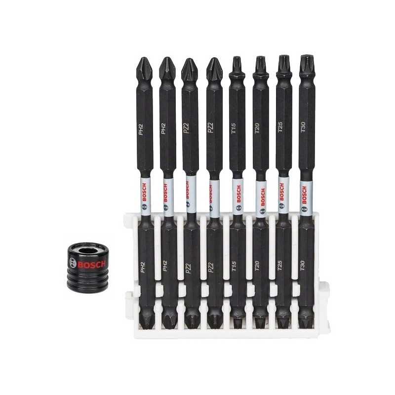 Bosch Set 8 biti duble Impact Control 110 mm, mixt + manson magnetic