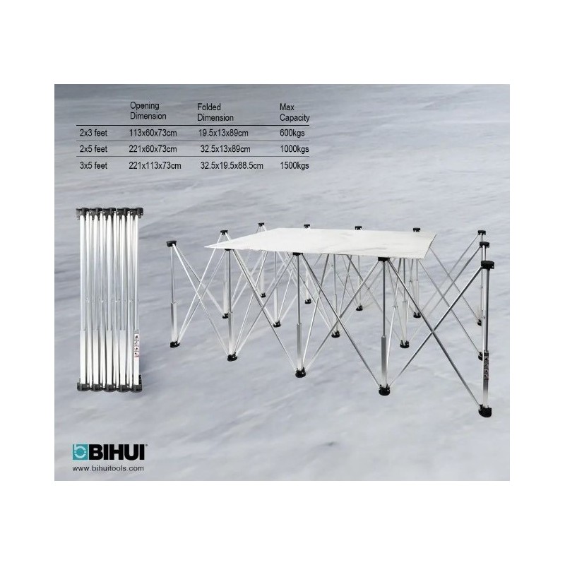 Masa de lucru pentru placi mari, extensibila tip acordeon - 221x113 cm - BIHUI-LFFT