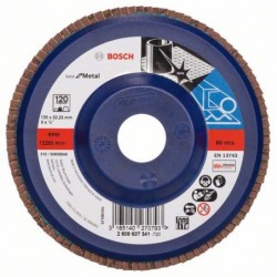 Bosch Disc de slefuire evantai X571, Best for Metal D125mm G120, drept
