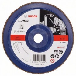 Bosch Disc de slefuire evantai X571, Best for Metal D180mm G40, drept