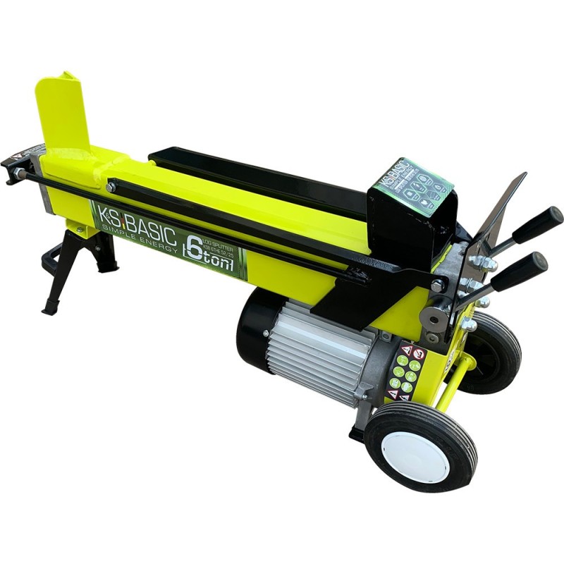 Masina electrica pt. despicat busteni pe orizontala - 6 tone, lung. 52cm, Ø 25cm - Konner & Sohnen - KSB 6THE V 52/25