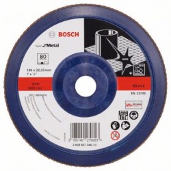 Bosch Disc de slefuire evantai X571, Best for Metal D180mm G80, drept