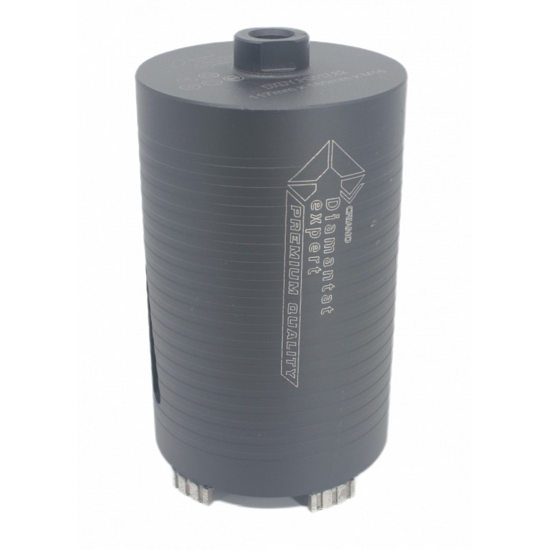 Carota diamantata PREMIUM Ø117mm x 180mm x M16 pentru gaurire Beton armat, Zidarie, Granit - DXDY.P0117.117